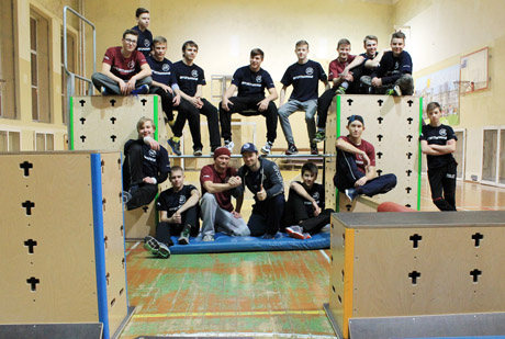 Parkūro technikos mokė svečias iš Vokietijos Parkūro technikos mokė svečias iš Vokietijos