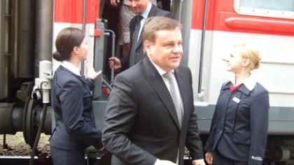 Į Radviliškį Seimo Pirmininkas atvyko traukiniu